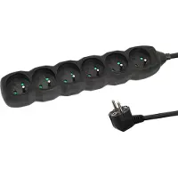 Esperanza Multiprise 6 Prises 1,5M Noir