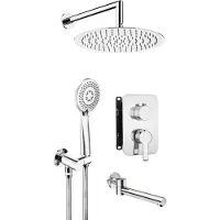 Deante Concealed Shower Set With Bath Spout Bxyy0qam Argenté