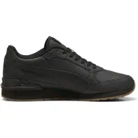 Puma Baskets en cuir véritable ST Runner v4 L Black-Strong Gray-Gum, unie , Hommes:39 EU