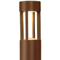 SLV lampadaire LED rond Slots 45 IP44 Ø9 cm 3000K blanc chaud rouille
