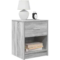 vidaXL Tables de chevet 2 pcs avec tiroir Gris Sonoma 40x34x50 cm