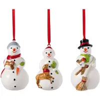 Villeroy & Boch Ornamente Schneemänner 3tlg. Nostalgic Ornaments (3x)