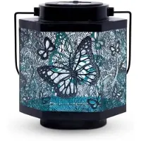 Garden ID Lanterne solaire - Papillon - Ø13 h15 cm - Autonomie 8 heures - Interrupteur - Pile AAA rechargeable.