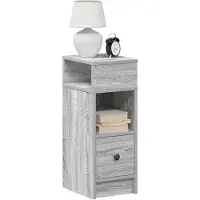 vidaXL Table de chevet avec tiroir Gris Sonoma 25x31x66 cm