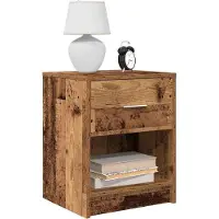 vidaXL Tables de chevet 2 pcs avec tiroir bois ancien 40 x 34 x 50 cm