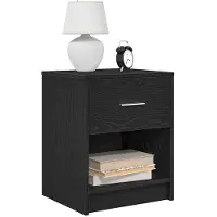 vidaXL Tables de chevet 2 pcs avec tiroir Noir 40x34x50 cm