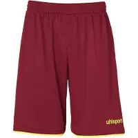 Uhlsport Club Short Hommes - Bordeaux / Jaune fluo