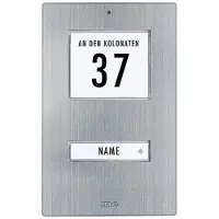 M-E Bouton de sonnette avec LED pour maison individuelle, en acier inoxydable, en saillie