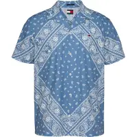 Tommy Hilfiger Chemise TJM REG AOP SS SHIRT EXT hommes - Bleu - EU XL