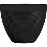 Garden ID Pot de fleurs noir pour jardin 30 x 26 cm