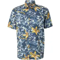 Superdry Hawaiian Print Short Sleeve Shirt Bleu L Homme