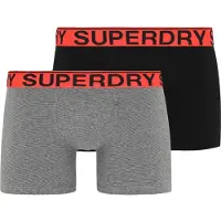 Superdry M3110453a Boxers 2 Units Gris L Homme