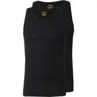 Ralph Lauren pour homme. 714959333001 Lot de deux débardeurs noir (XL), Homewear, Coton, Sans manches / bretelles