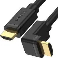 UNITEK Y-C1002 Câble HDMI 2.0 90° 4K60HZ 3M Noir (3 m), Câble vidéo, Noir