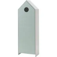 Vipack CASAMI Armoire 1 porte menthe, profil rainuré horizontal, finition MDF laqué
