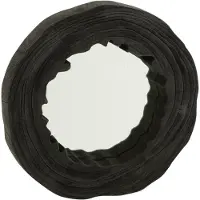 Jline Miroir irregulier paulownia bois noir large