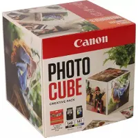 Canon Photo Cube Creative Pack - Brillant - pack de 2 - noir, couleur (cyan, magenta, jaune)