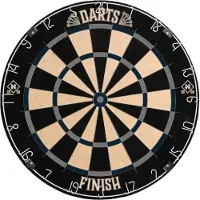 HOME DELUXE - Jeu de fléchettes FINISH - Dimensions : 45 x 45 x 4 cm, couleur : noir, gris, bleu, avec 6 fléchettes et suspension I Jeu de fléchettes Cible Fléchettes