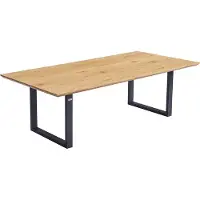 HOME DELUXE Table de salle à manger rectangulaire AVENCIA avec pied en U - 240 x 120 cm | Table de cuisine, salle à manger, table de salle à manger