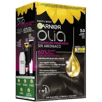 Garnier Olia Coloration Permanente Sans Ammoniaque, Odeur Agréable Aux Huiles Florales D'Origine Naturelle - Noir Naturel 3.0