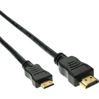 Intos HDMI Mini Câble HDMI mâle sur Mini mâle contacts dorés noir 10m