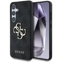 GUESS Coque 4G Metal Logo Backcover pour Samsung Galaxy S25 - Noir