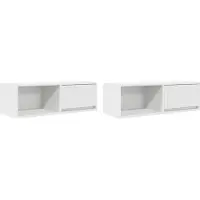 vidaXL Armoires TV 2 pcs. Blanc 80x31x25,5 cm Bois composite