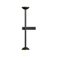 Maytoni Applique Touch LED, noir, 2 boules de verre, 10W, interrupteur intégré