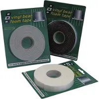 PSP Bande d'étanchéité en mousse de vinyle autocollante. noir 19x3mm 3m