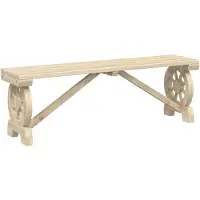 The Living Store Banc de jardin 115 cm bois massif sapin