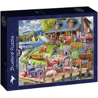 Bluebird Puzzle Puzzle Lake View Cabin Mountain Time - 1000 pièces