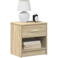 vidaXL Tables de chevet 2 pcs avec tiroir Chêne Sonoma 39x28x41 cm