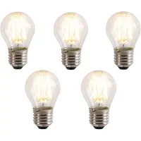 LUEDD Lot de 5 ampoules LED E27 à intensité variable en 3 étapes P45 5W 700 lm 2700K