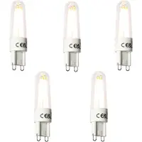 LUEDD Lot de 5 Lampe à incandescence LED G9 2.5W 240lm 2300K