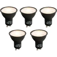 LUEDD Lot de 5 Lampe LED GU10 noire 7W 610 lm 3000K