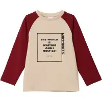 s.Oliver T-Shirt beige / rouge rubis / noir