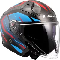 LS2 Of603 Infinity Ii Carbon Urus Open Face Helmet Bleu XS