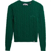 Superdry pour femme. W6110685A Essentials Pull Slim vert (L), Casuel, Acrylique