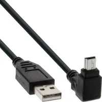 InLine - Câble USB - USB (M) droit pour mini USB type B (M) incliné - USB 2.0 - 50 cm - noir