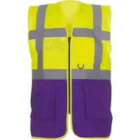 Yoko Gilet multifonction haute visibilité Jaune / Violet 3XL