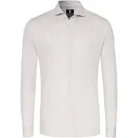 Desoto Essential Chemise Hai Piqué Rayé Beige taille 43