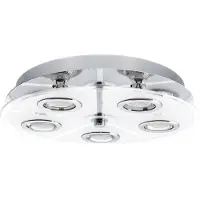 No name LED plafonnier Cabo Round 5x3w - 3000K - 35cm chromé