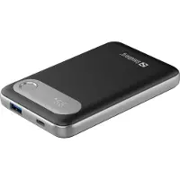 Sandberg 421-16, 10000 mAh, Lithium Polymère (LiPo), Power Delivery, 3,7 V, Aluminium, Noir