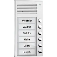 TCSS AG Audio Poste extérieur PAK06-EN 6 touches 1 rangée AP argent