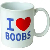 Spencer & Fleetwood Mug I love boobs, Tasse, Transparent