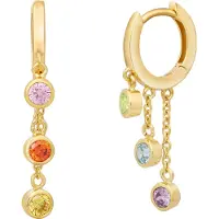 Cai Boucles d'oreilles or / mélange de couleurs