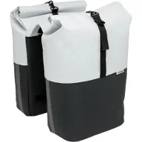 New Looxs Nouveau Looxs Nyborg 34 litres double sacoche - 30 x 17 x 37cm (x2) - Gris clair/noir