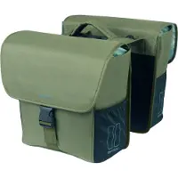 Basil Sacoche double "Go - Double MIK 2.0" dark green