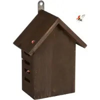 Relaxdays Maison pour coccinelles, hôtel pour coccinelles de jardin, à suspendre, bois non traité, hôtel à insectes pour coccinelles, marron