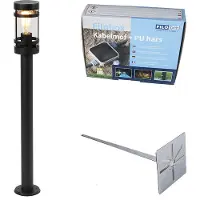 QAZQA Lampe d'extérieur moderne noire 80 cm IP44 - Gleam